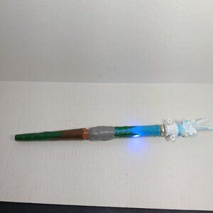 Magiquest Blue Wand Great Wolf Lodge Light Up Timberstone Crystal Topper 18”